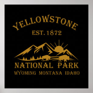 Vintage Yellowstone National Park Poster