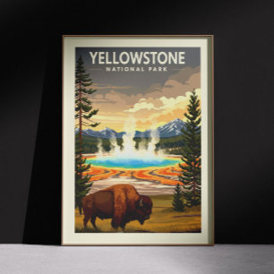 Vintage Yellowstone National Park Poster