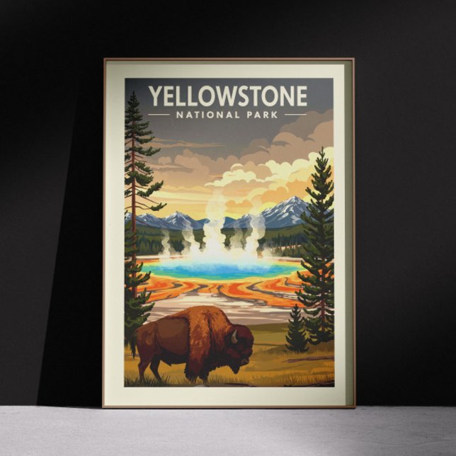 Vintage Yellowstone National Park Poster (Creator Uploaded)