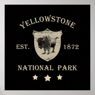 Vintage Yellowstone National Park Poster