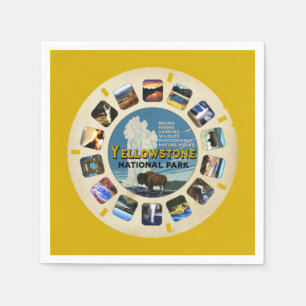 VINTAGE YELLOWSTONE NATIONAL PARK THEME PARTY NAPKIN