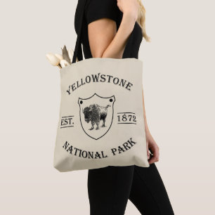 Vintage Yellowstone National Park Tote Bag