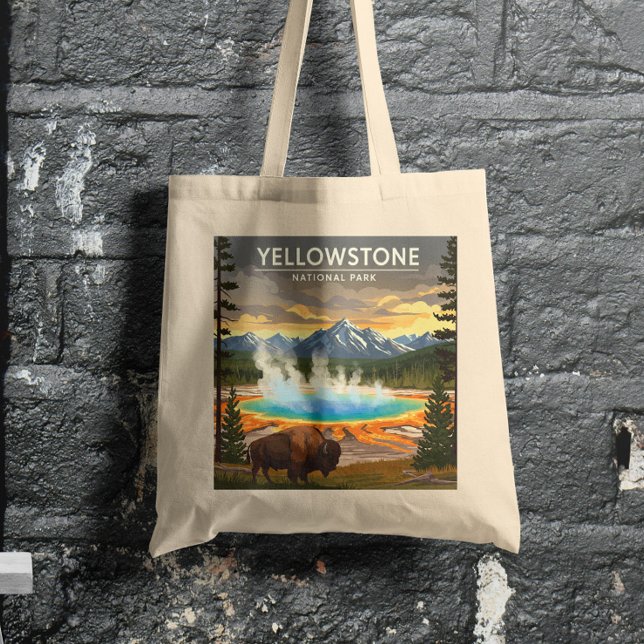 Vintage Yellowstone National Park Tote Bag (Creator Uploaded)