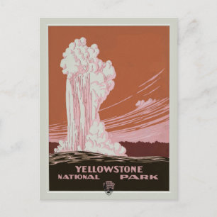 Vintage Yellowstone National Park Travel Postcard