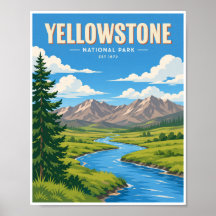 Vintage Yellowstone National Park Travel