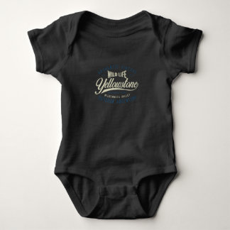 Vintage Yellowstone National Park Wild Life Outdoo Baby Bodysuit