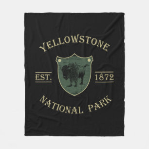 Vintage Yellowstone Ntaional Park Fleece Blanket