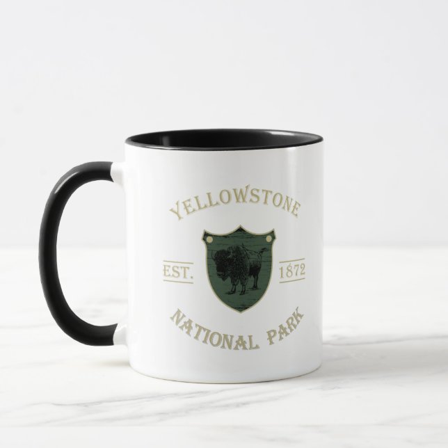 Vintage Yellowstone Ntaional Park Mug (Left)
