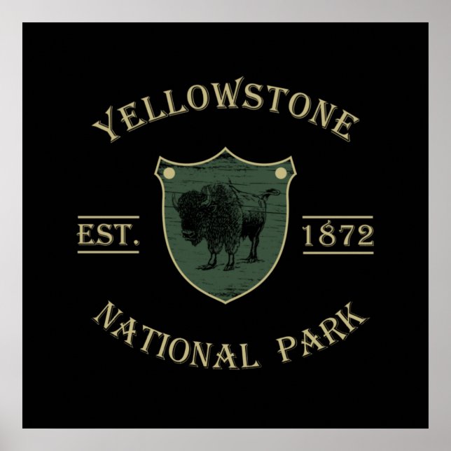 Vintage Yellowstone Ntaional Park Poster (Front)