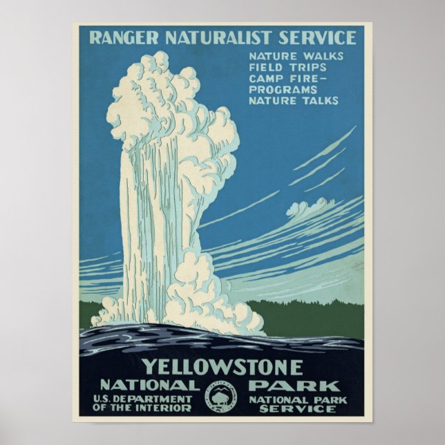 Vintage Yellowstone Park Poster (Front)