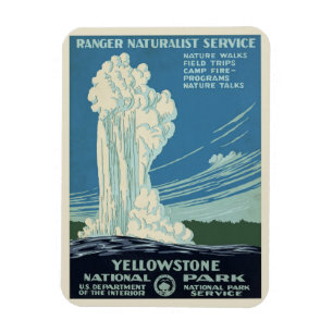 Vintage Yellowstone Park Poster Magnet