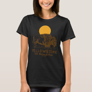 Vintage Yellowstone Us National Park Bison Buffalo T-Shirt