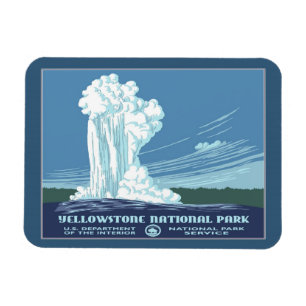Vintage Yellowstone WPA Travel Magnet