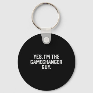 Vintage Yes Im The Gamechanger Guy Funny Baseball Key Ring