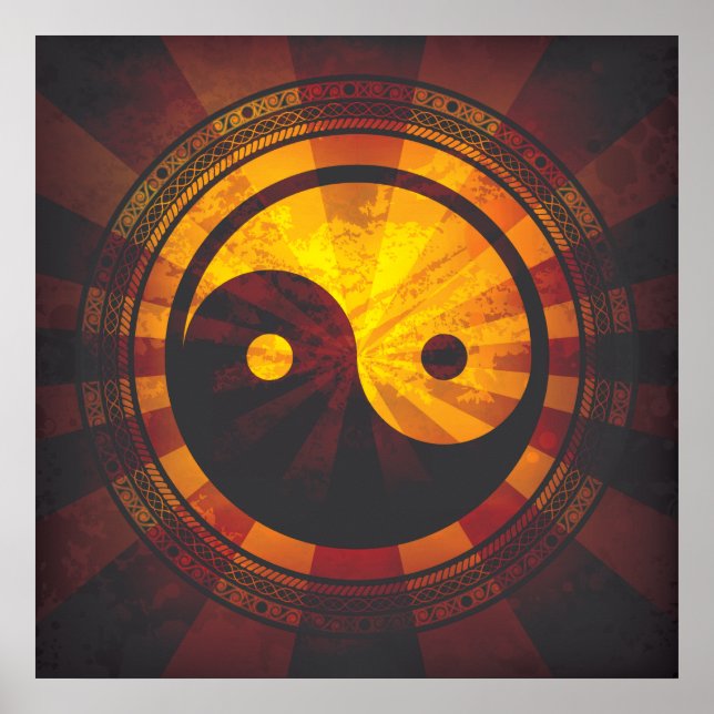 Vintage Yin Yang Symbol Print (Front)