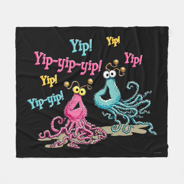 Vintage Yip-Yips Fleece Blanket (Front (Horizontal))