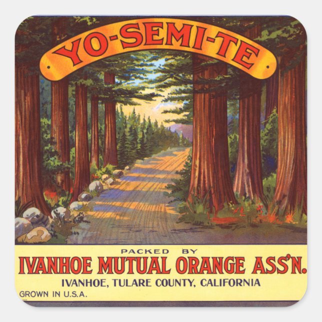 Vintage Yo-Semi-Te Orange Label (Front)