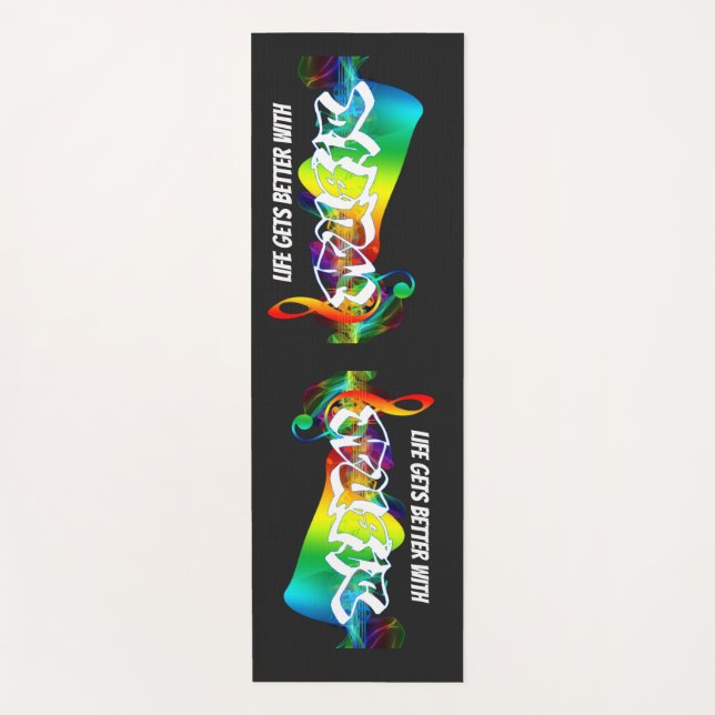 Vintage Yoga Music Artists  Mat (Front)