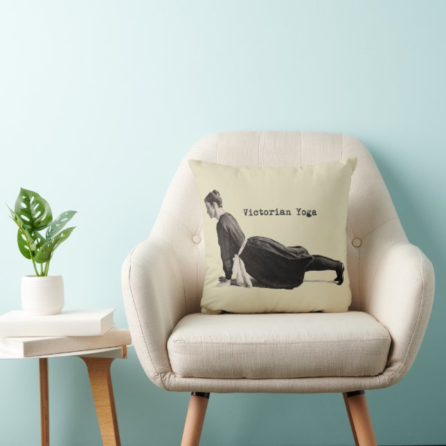 Vintage Yoga Woman Up Dog Antique Cushion (Chair)