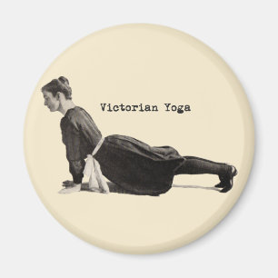 Vintage Yoga Woman Up Dog Magnet