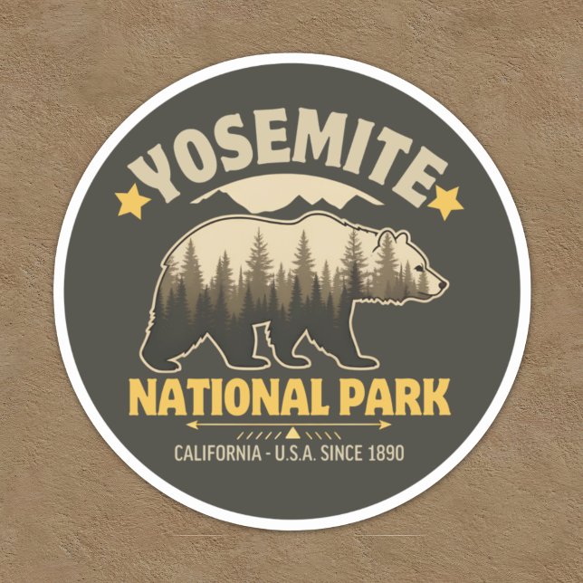 Vintage Yosemite Bear Forest Graphic (Creator Uploaded)