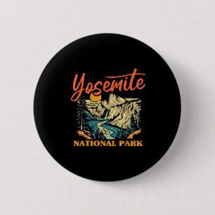 Vintage Yosemite National Park California Sunset 6 Cm Round Badge