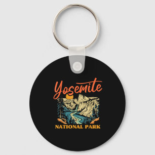 Vintage Yosemite National Park California Sunset  Key Ring
