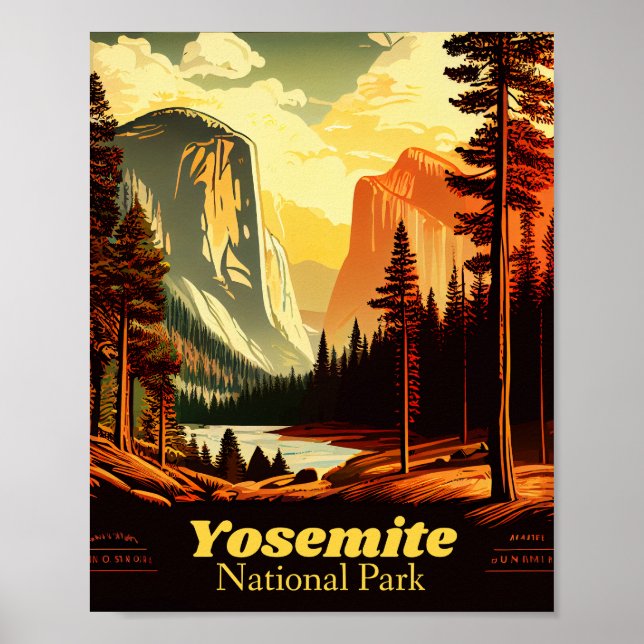 Vintage Yosemite National Park Poster (Front)