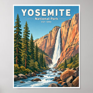 Vintage Yosemite National Park Travel Poster