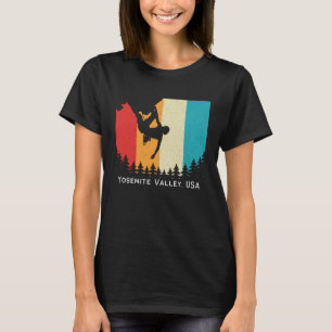 Vintage Yosemite Valley USA Rock Climbing Boulderi T-Shirt