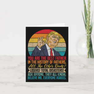 Vintage You Are The Best Father Support Trump Fath Card