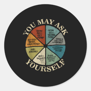 Vintage You May Ask Yourself Once In A Lifetime E  Classic Round Sticker