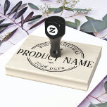 Vintage Your Business Logo Custom Rubber Stamp<br><div class="desc">Personalise this Custom Product wooden rubber stamp with your custom business logo, perfect for rustic jar labels, small business stationery, crafts, etsy shop supplies, homemade wrapping paper, delicious office gifts, scrapbooking. Create your unique stamp with this vintage distressed round design, upload your own logo, clipart, image or photo. Easily make...</div>