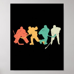 Vintage Youth Hockey Player Kids Ice Hockey Lover  Poster