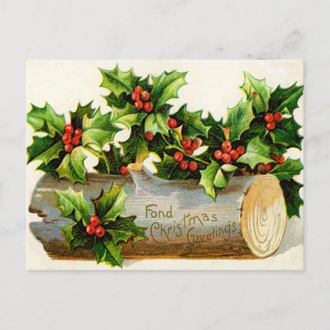 Vintage Yule Log Holiday (Front)