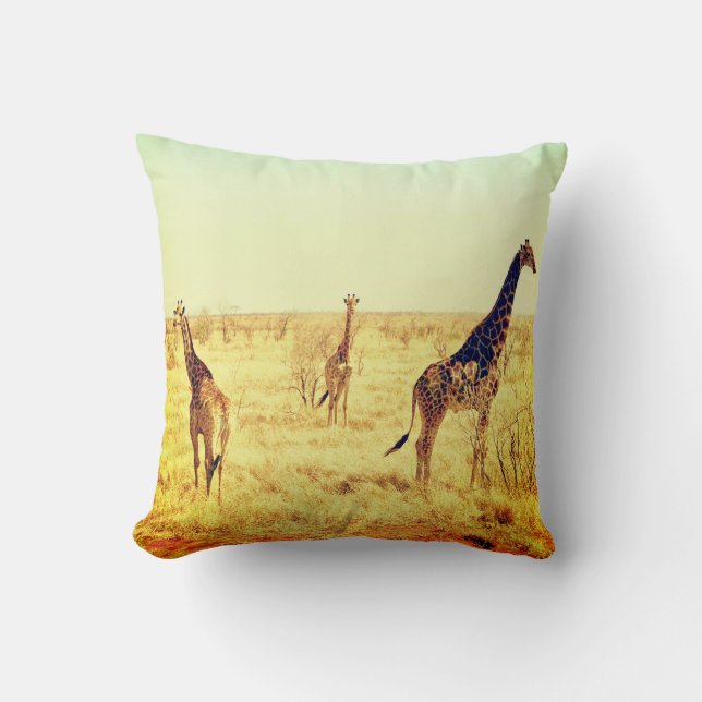 Vintage Zambia Throw Pillow (Front)
