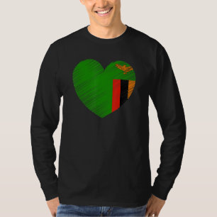 Vintage Zambia Zambian Flag Pride Support Zambian T-Shirt