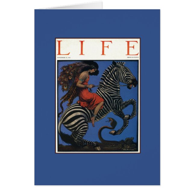 Vintage Zebra Art Nouveau Woman (Front)