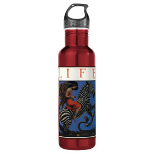 Vintage Zebra Art Nouveau Woman 710 Ml Water Bottle