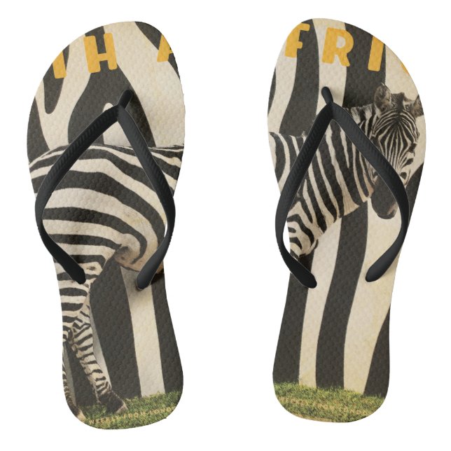 Vintage Zebra Thongs (Footbed)