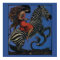 Vintage Zebra with Art Nouveau Woman Rider