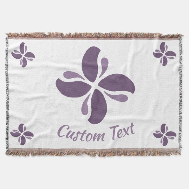 Vintage Zen Echo Lilac Kiss Throw Blanket (Front)