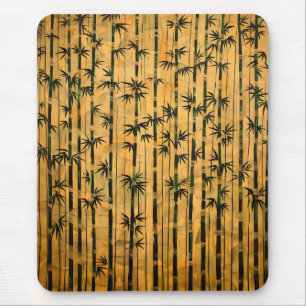 Vintage Zen Forest Bamboo Mouse Mat