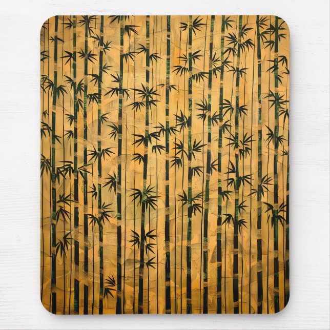 Vintage Zen Forest Bamboo  Mouse Mat (Front)