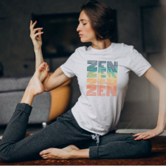 VINTAGE ZEN Rainbow colourful typography T-Shirt