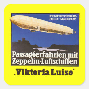 Vintage Zeppelin Viktoria Luise Square Sticker