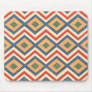 Vintage Zig Zag Diamond Pattern Mousepad