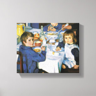 Vintage Zinaida Serebryakova At Breakfast  Canvas Print