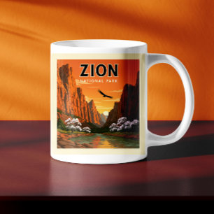 Vintage Zion National Park Coffee Mug