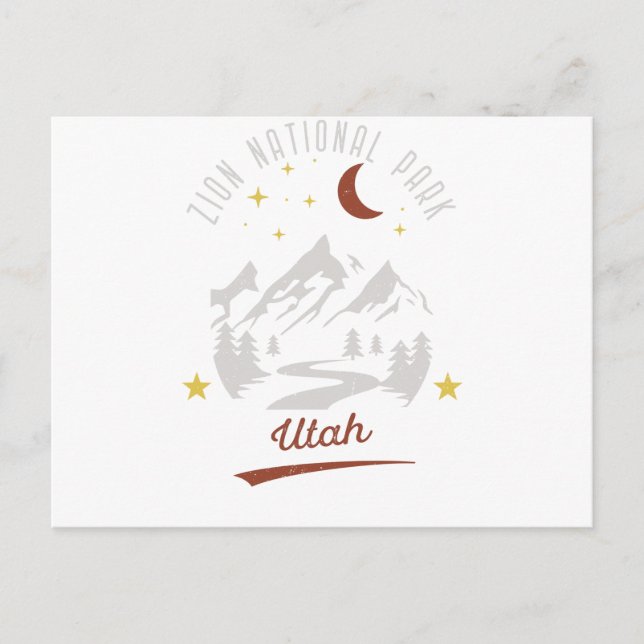 Vintage Zion National Park Utah Postcard (Front)